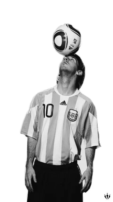 Lionel Messi equilibrando bola