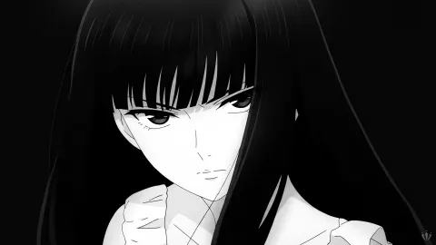 Sawako Kuronuma em preto e branco