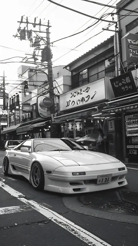 Toyota MR2 em rua japonesa