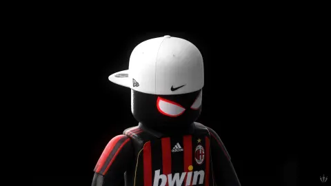 Boneco estilo LEGO com uniforme do Milan