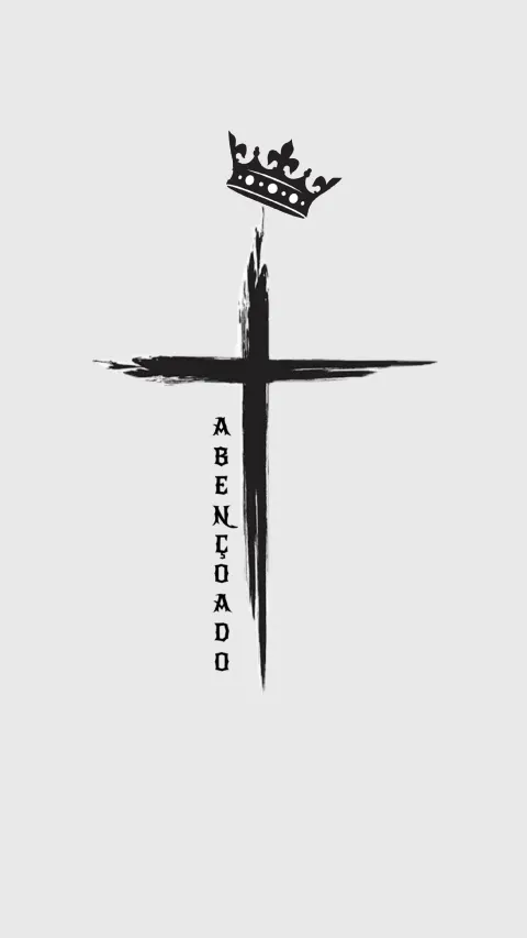 Wallpaper Abençoado com Cruz e Coroa