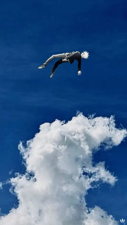 Satoru Gojo flutuando