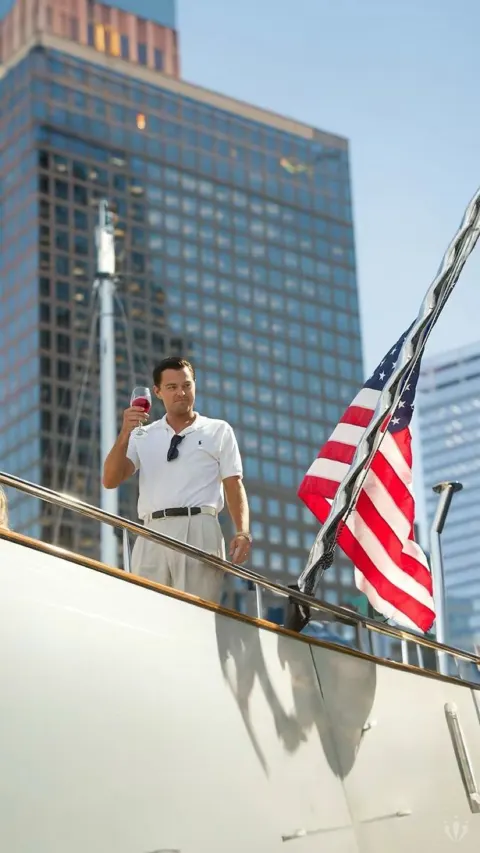 Leonardo DiCaprio em O Lobo de Wall Street