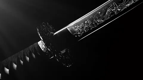 Katana com Detalhes Ornamentados