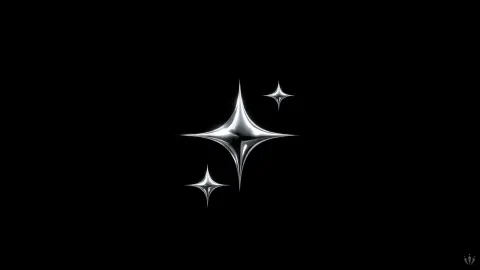Estrelas cromadas minimalistas