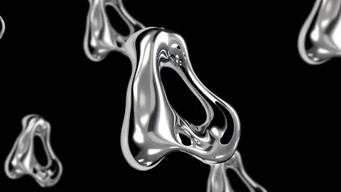 Formas Abstratas de Metal Líquido