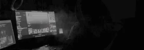 Banner Gamer em preto e branco