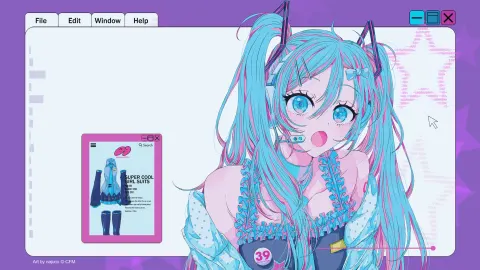 Hatsune Miku Aesthetic Desktop