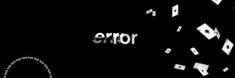 Banner Discord Error com Cartas