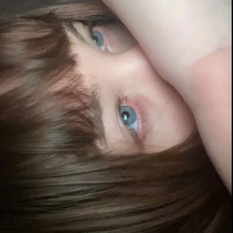 Close-up de olhos azuis