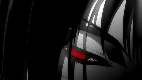 Olhar de anime sombrio