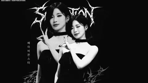 Wallpaper Babymonster Estilo Aesthetic Preto e Branco